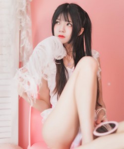 [Cosplay]桜桃喵 - 冬眠系列-粉色浴缸 [57P]
